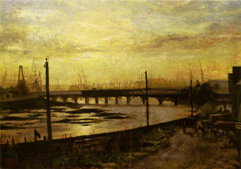 Frederick Mccubbin Falls Bridge, Melbourne Norge oil painting art